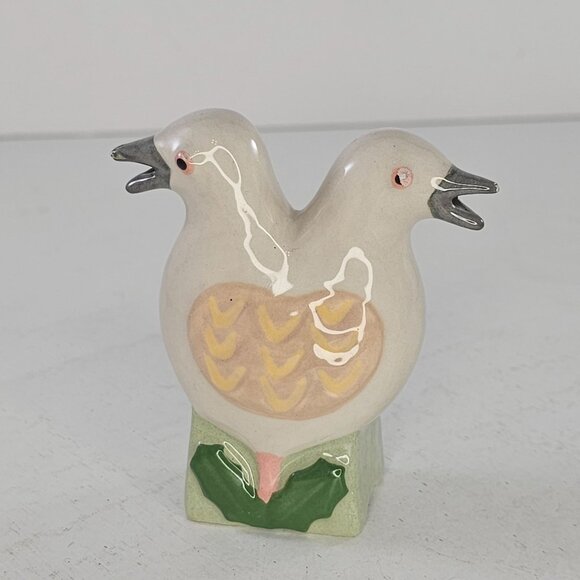 Rachel Bass Christmas Collection Pie Birds Two Turtle Doves LE *Chipped* - Picture 3 of 13